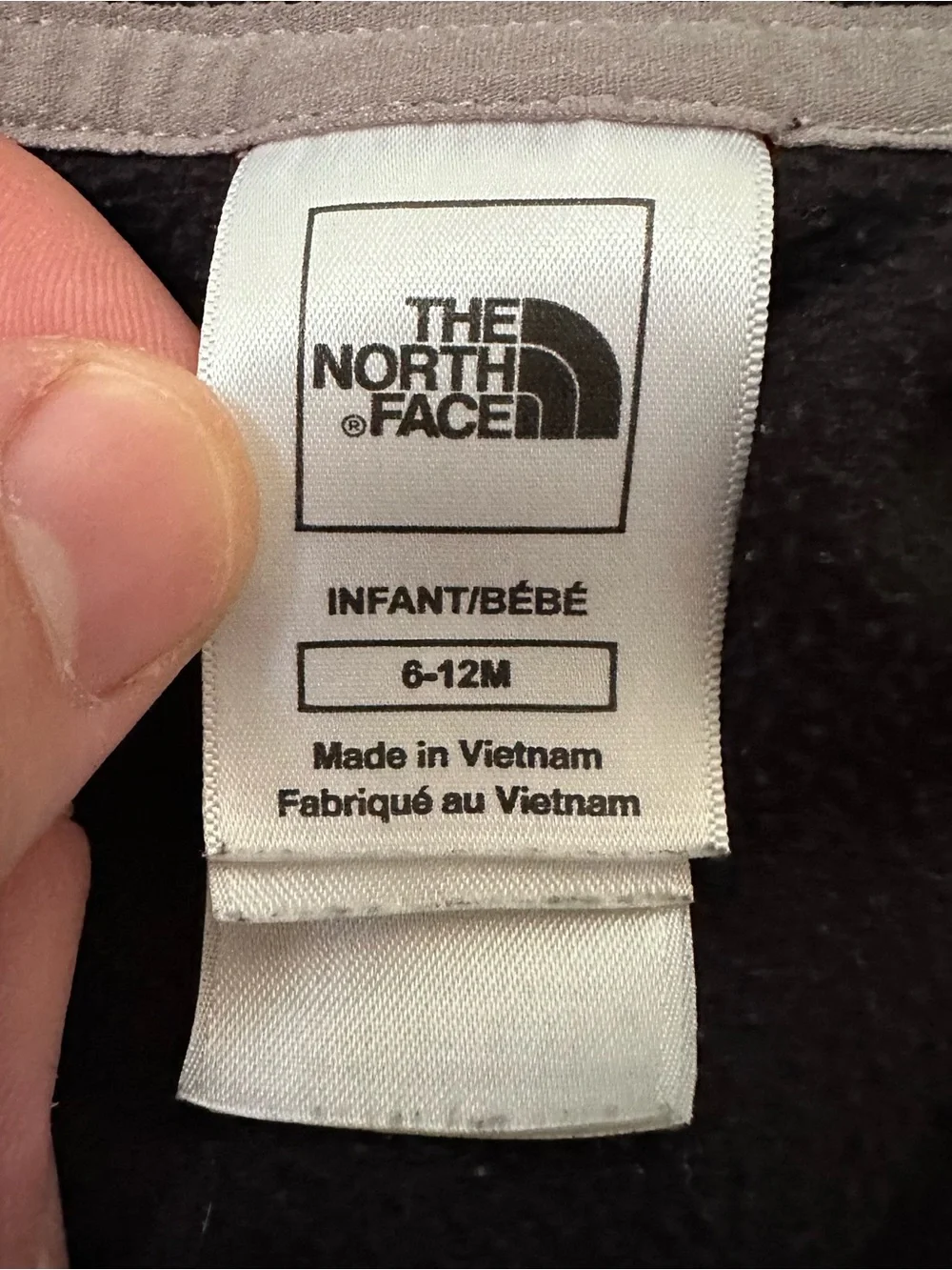 The North Face Polartec Black Infant Fleece with Hood Size 6-12 Months